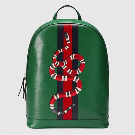 gucci backpack with red snake|Gucci blue backpack.